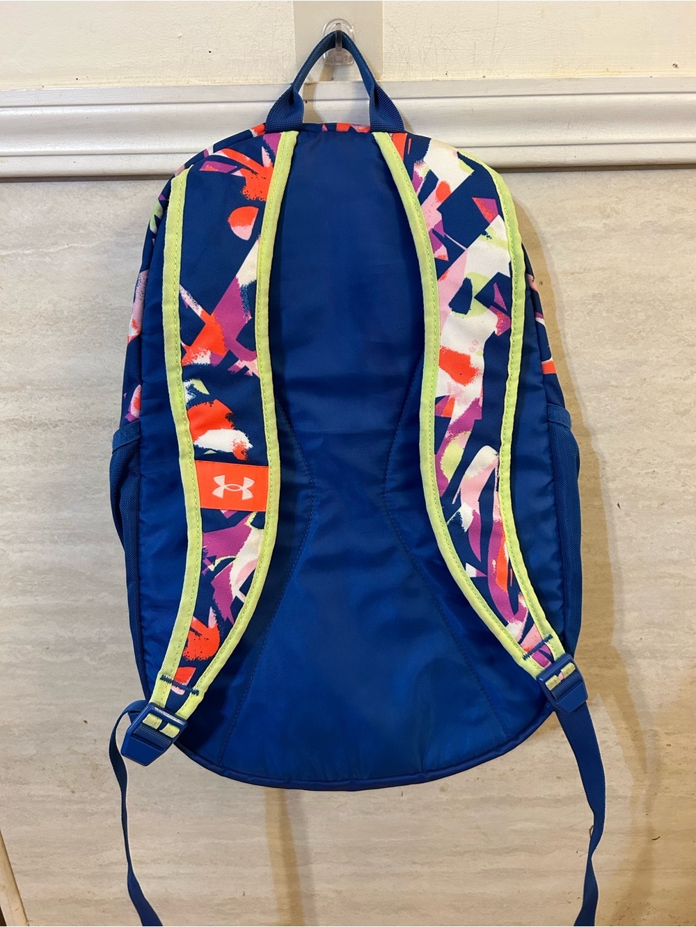 Under Armour Hustle Sport Backpack “ Tech Blue" pattern Colorway” - Picture 6 of 15
